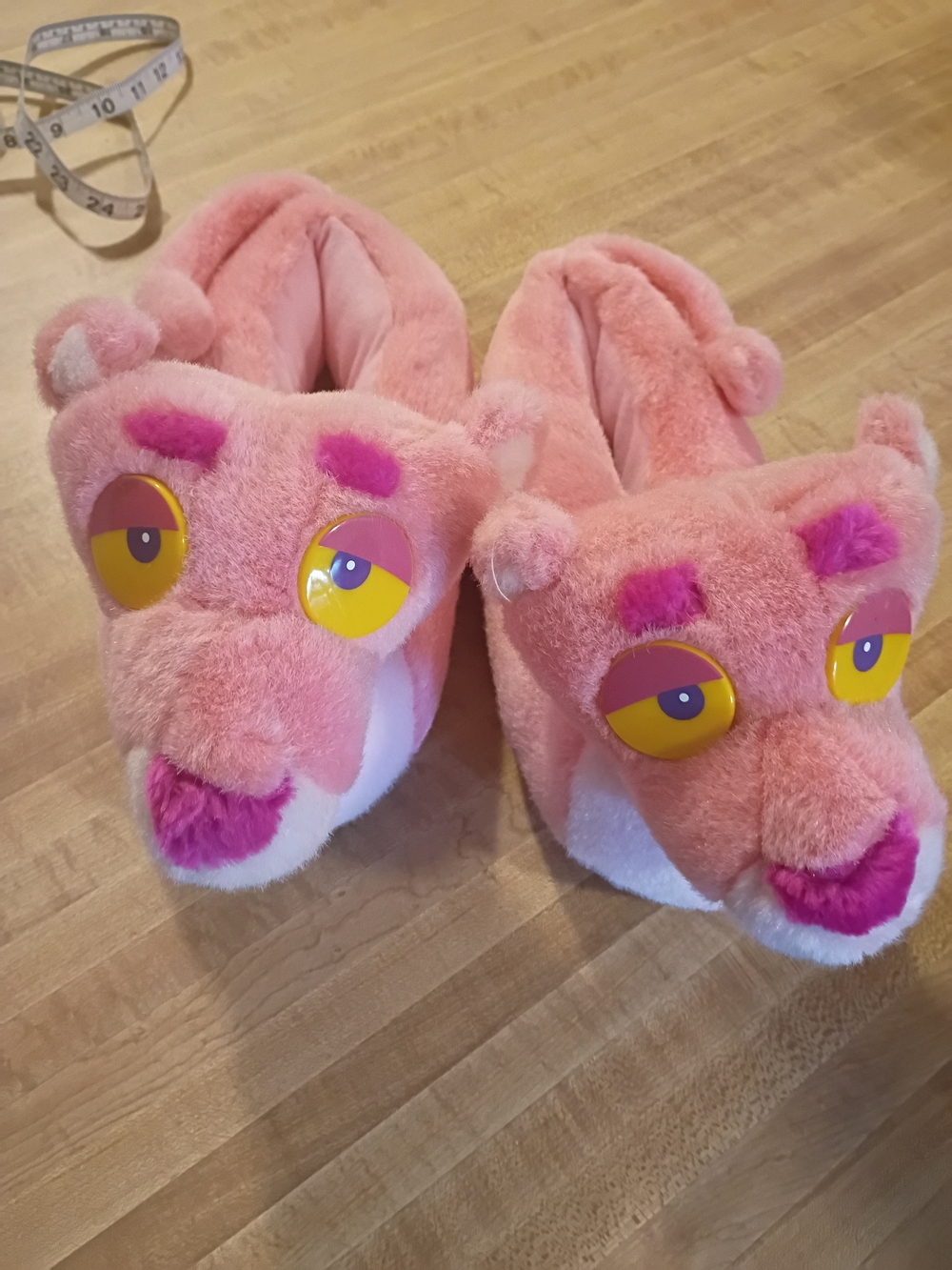Plush Pink Animal-Style Women's Slippers - Soft Pink Cozy Slip-Ons